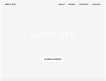 Tablet Screenshot of mattibye.com